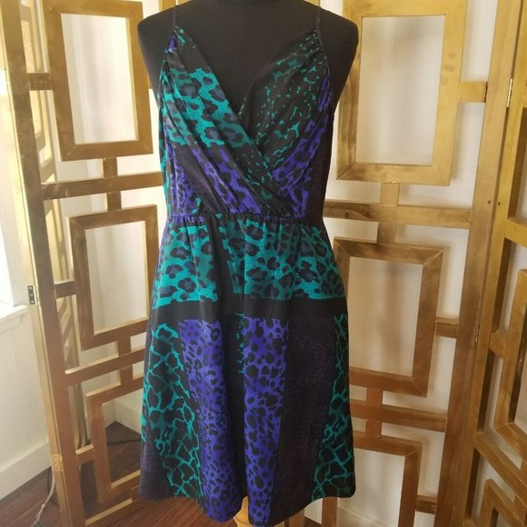 Yumi Kim Dresses & Skirts - YUMI KIM M Dress Animal Leopard Green Purple Black